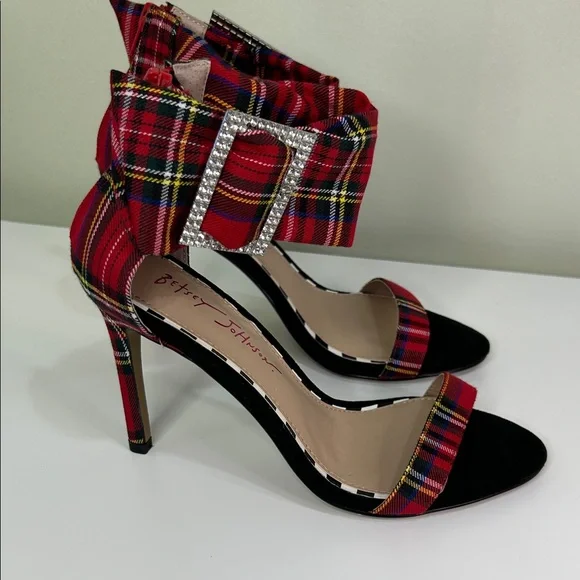 NWOT Betsey Johnson “Rarity” Plaid Bow Heels – 8M - Picture 4 of 10